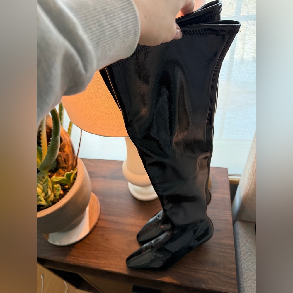 Patent Leather Over-knee Boots